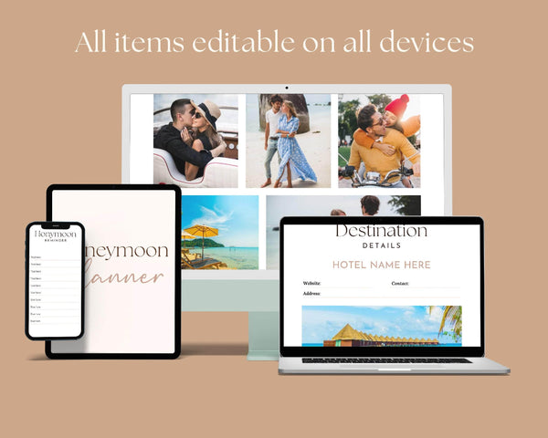 Goodnotes & Canva Template Digital Honeymoon Planner