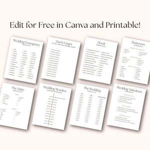 Goodnotes & Canva Template Digital Wedding Checklist