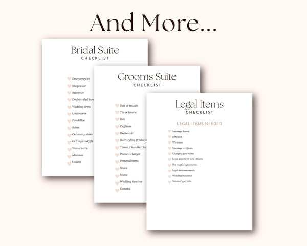Goodnotes & Canva Template Digital Wedding Checklist