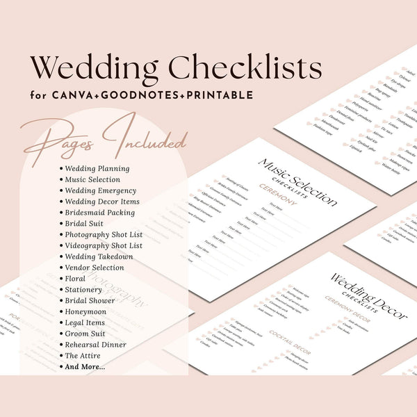 Goodnotes & Canva Template Digital Wedding Planner Template