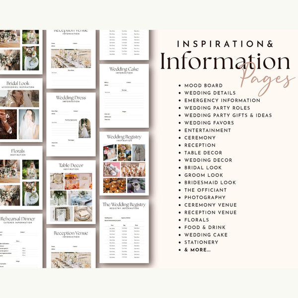 Goodnotes & Canva Template Digital Wedding Planner Template for Ipad