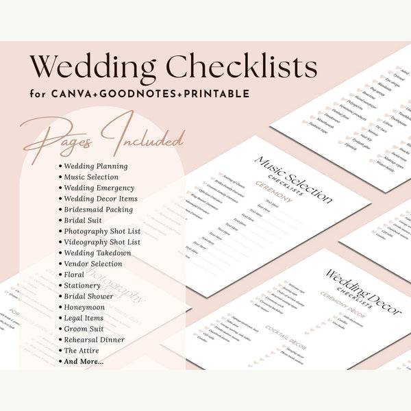 Goodnotes & Canva Template Digital Wedding Planner Template for Ipad