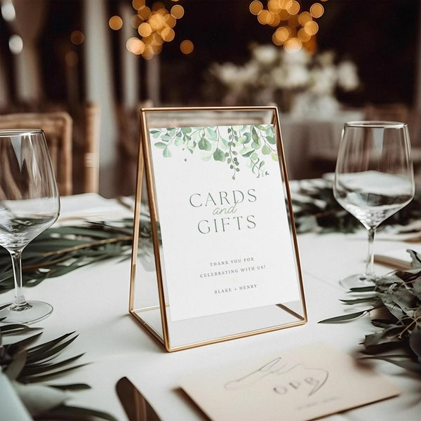 BeyzaLab Eucalyptus Cards and Gifts Sign