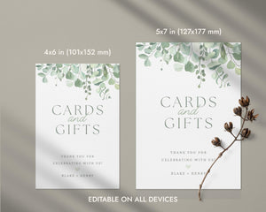 BeyzaLab Eucalyptus Cards and Gifts Sign