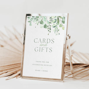 BeyzaLab Eucalyptus Cards and Gifts Sign