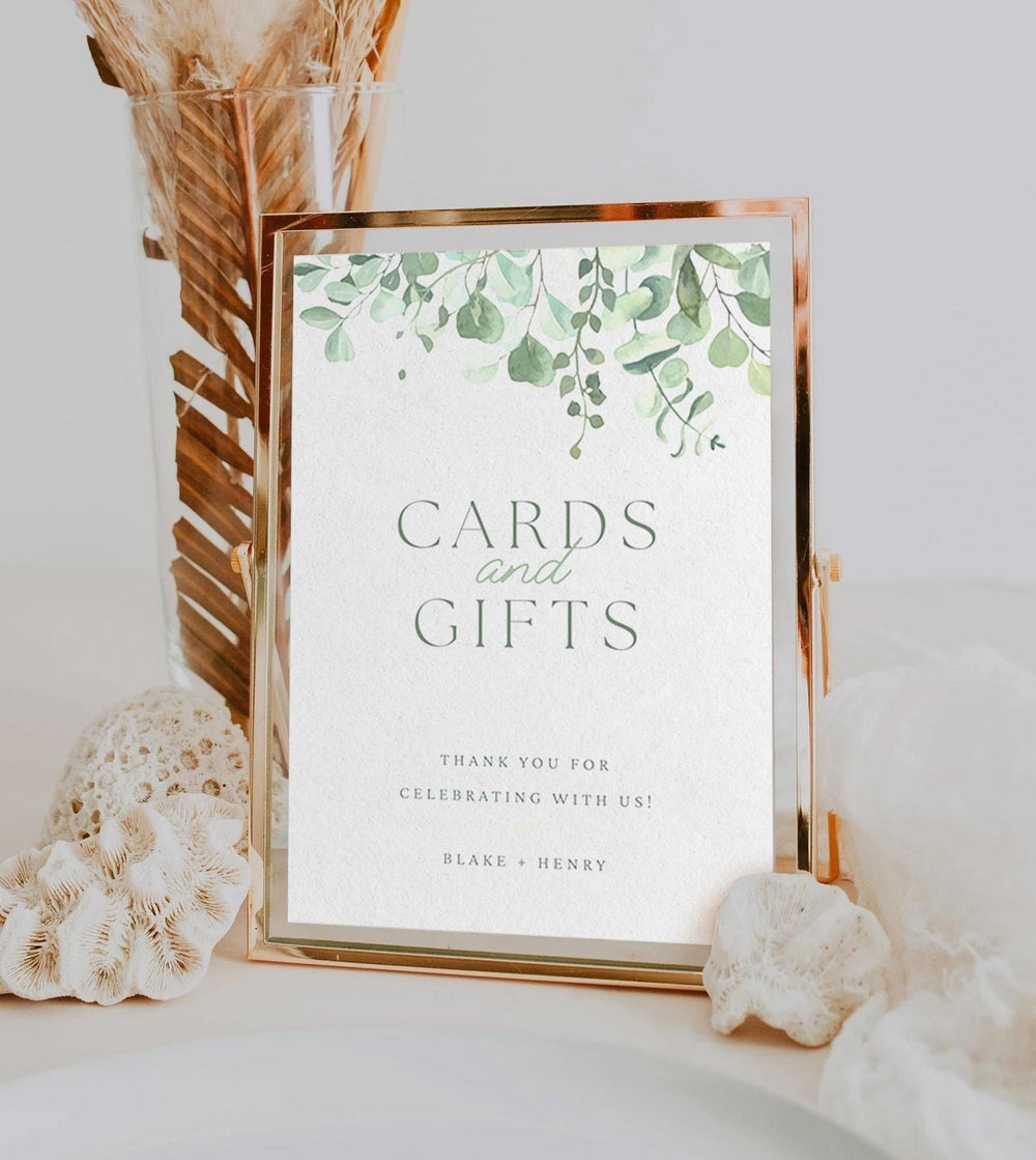BeyzaLab Eucalyptus Cards and Gifts Sign