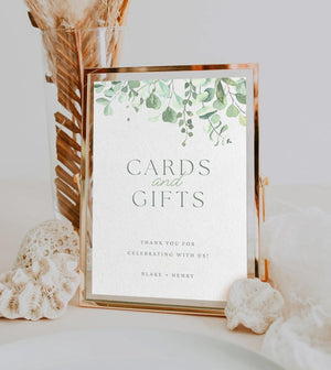 BeyzaLab Eucalyptus Cards and Gifts Sign