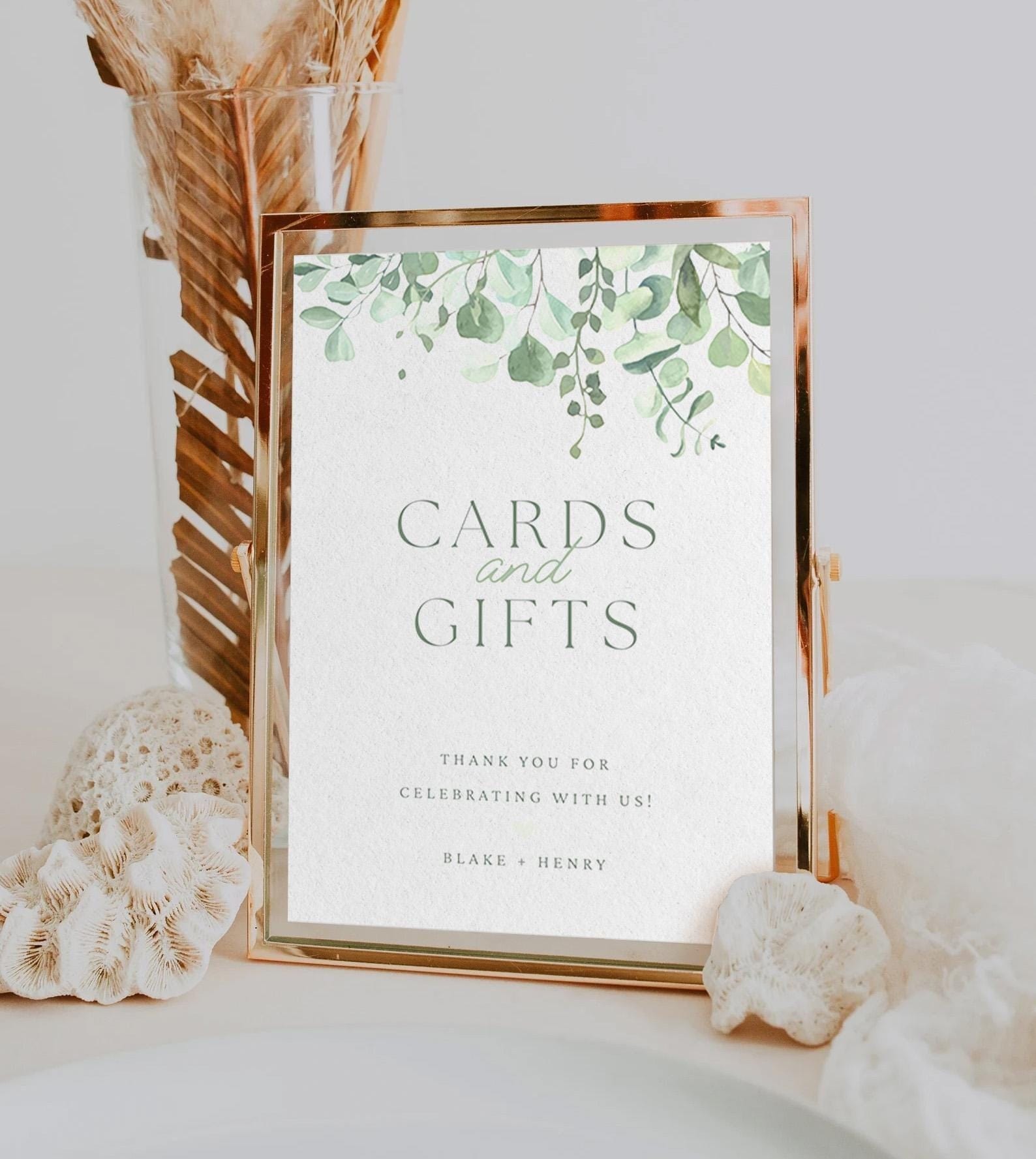 BeyzaLab Eucalyptus Cards and Gifts Sign