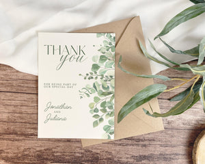 BeyzaLab Eucalyptus Double-Sided Thank You Cards