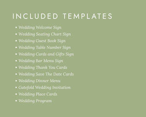 BeyzaLab Eucalyptus Wedding Template Bundle