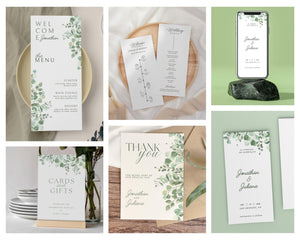 BeyzaLab Eucalyptus Wedding Template Bundle