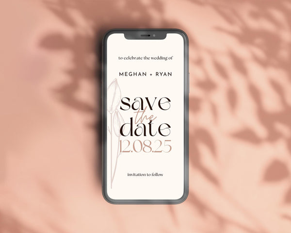 BeyzaLab Floral Save The Date Evite