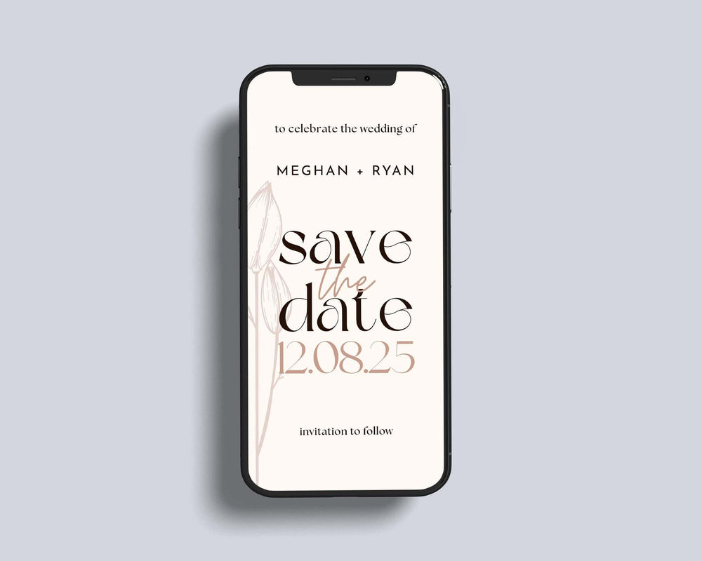 BeyzaLab Floral Save The Date Evite