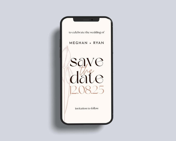 BeyzaLab Floral Save The Date Evite