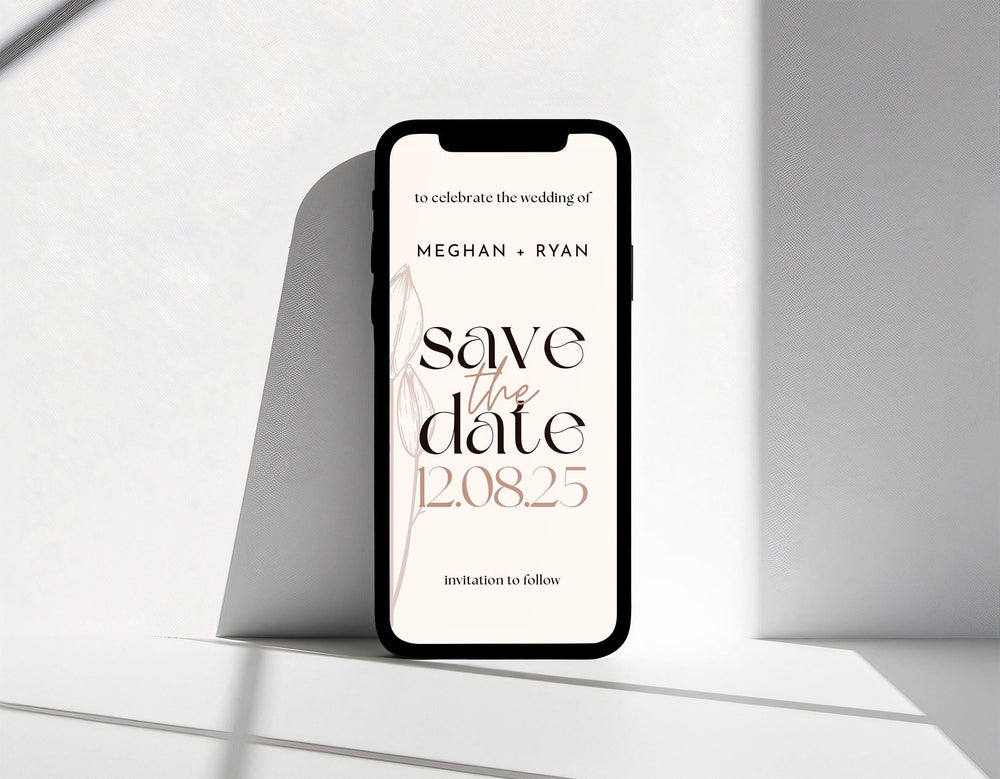 BeyzaLab Floral Save The Date Evite