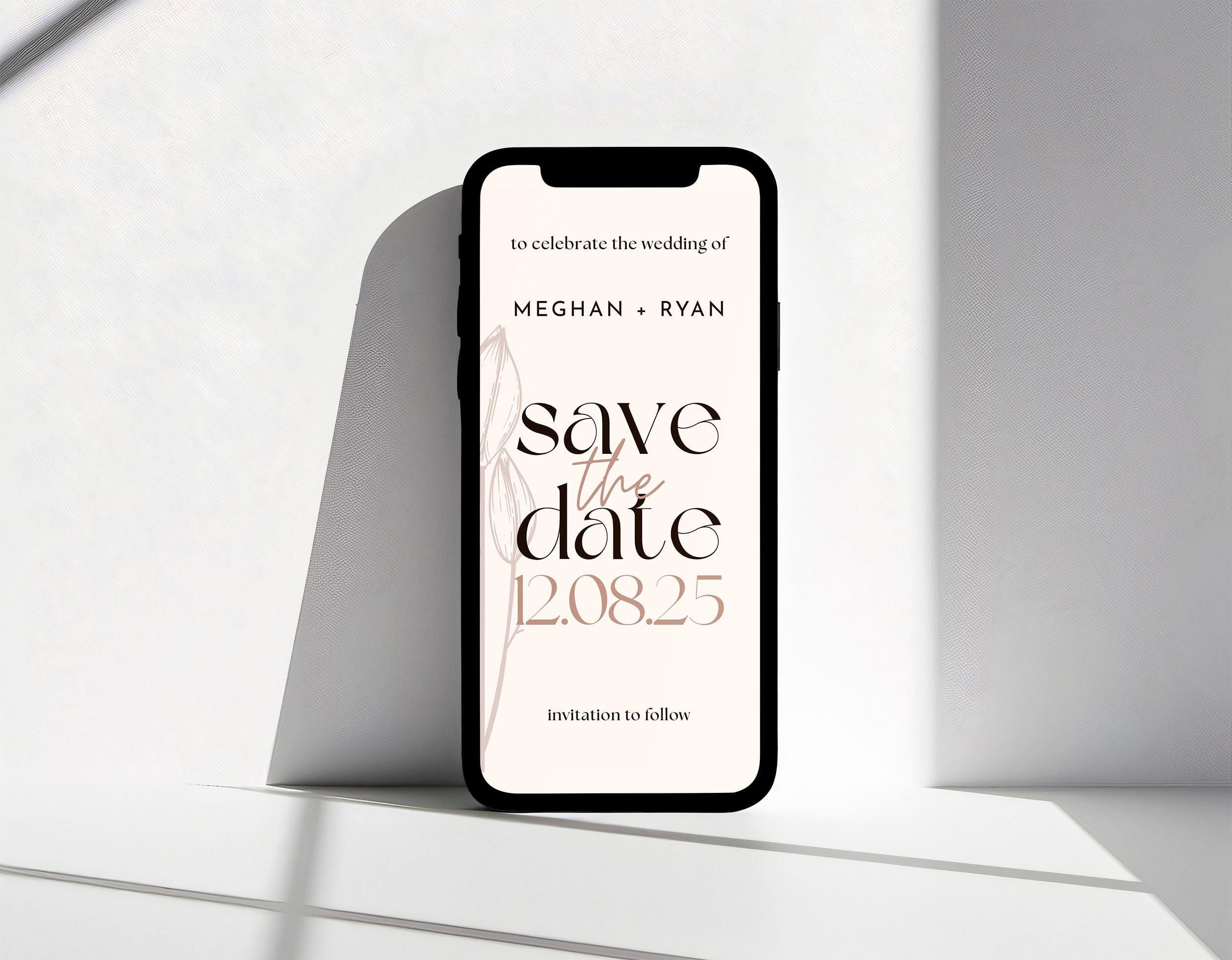BeyzaLab Floral Save The Date Evite