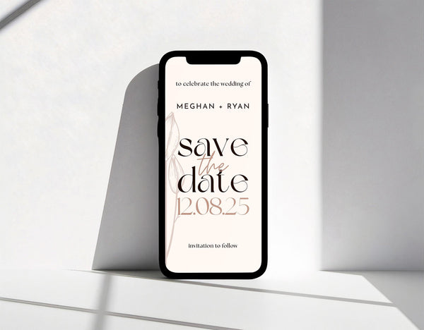 BeyzaLab Floral Save The Date Evite