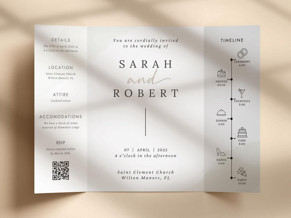 BeyzaLab Gatefold Wedding Invitation with Photo