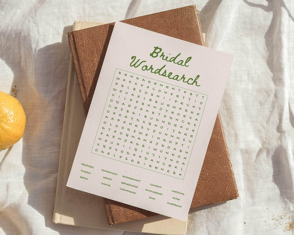 BeyzaLab Greenery Bridal Shower Game Bundle