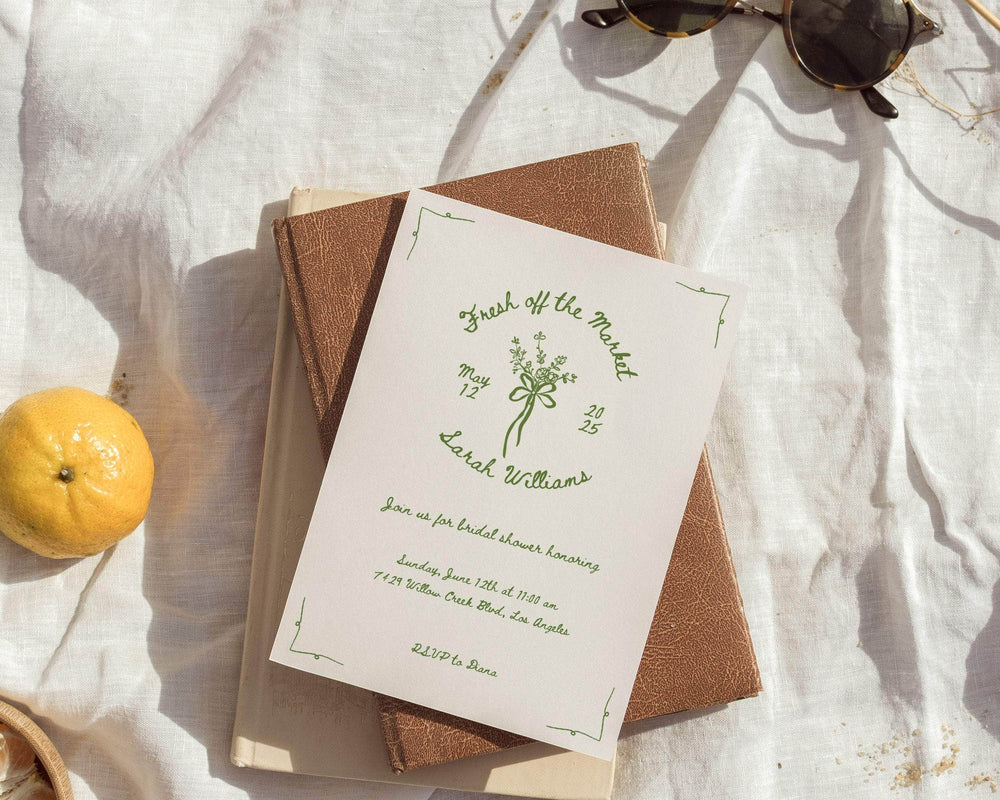 Instant Download - Canva Template Greenery Bridal Shower Invitation