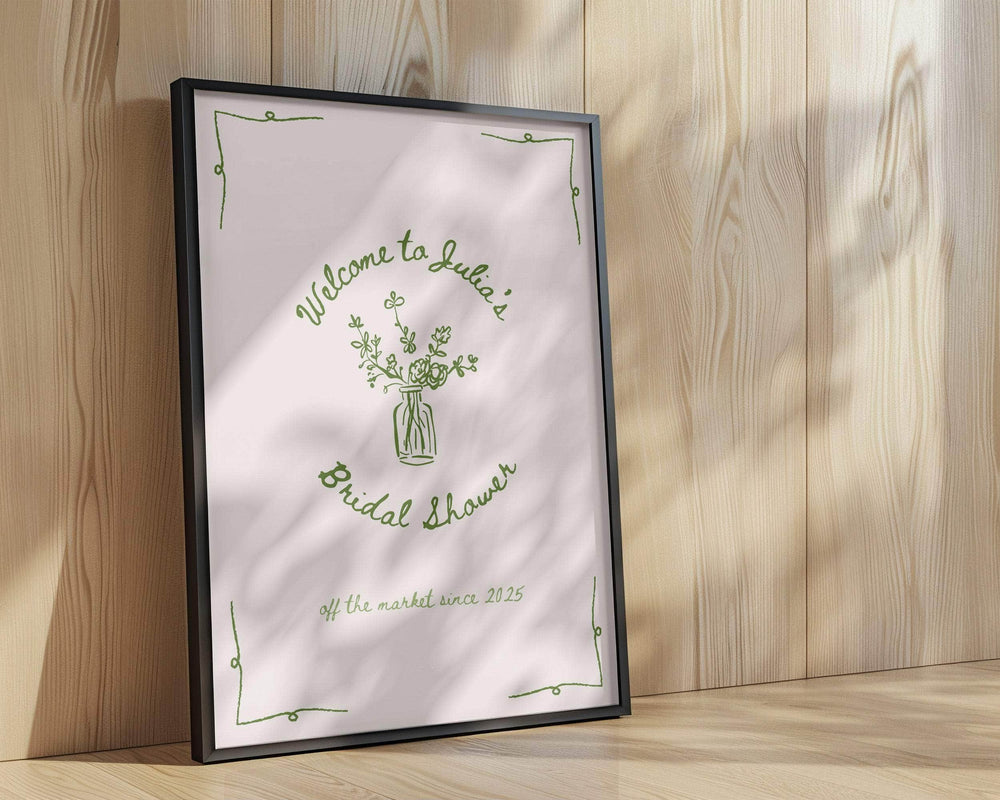BeyzaLab - Canva Template Greenery Bridal Shower Welcome Sign