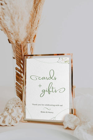 BeyzaLab Greenery Cards and Gifts Sign