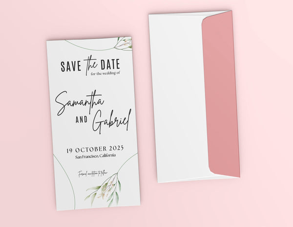 BeyzaLab Greenery Save The Date Evite