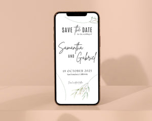 BeyzaLab Greenery Save The Date Evite