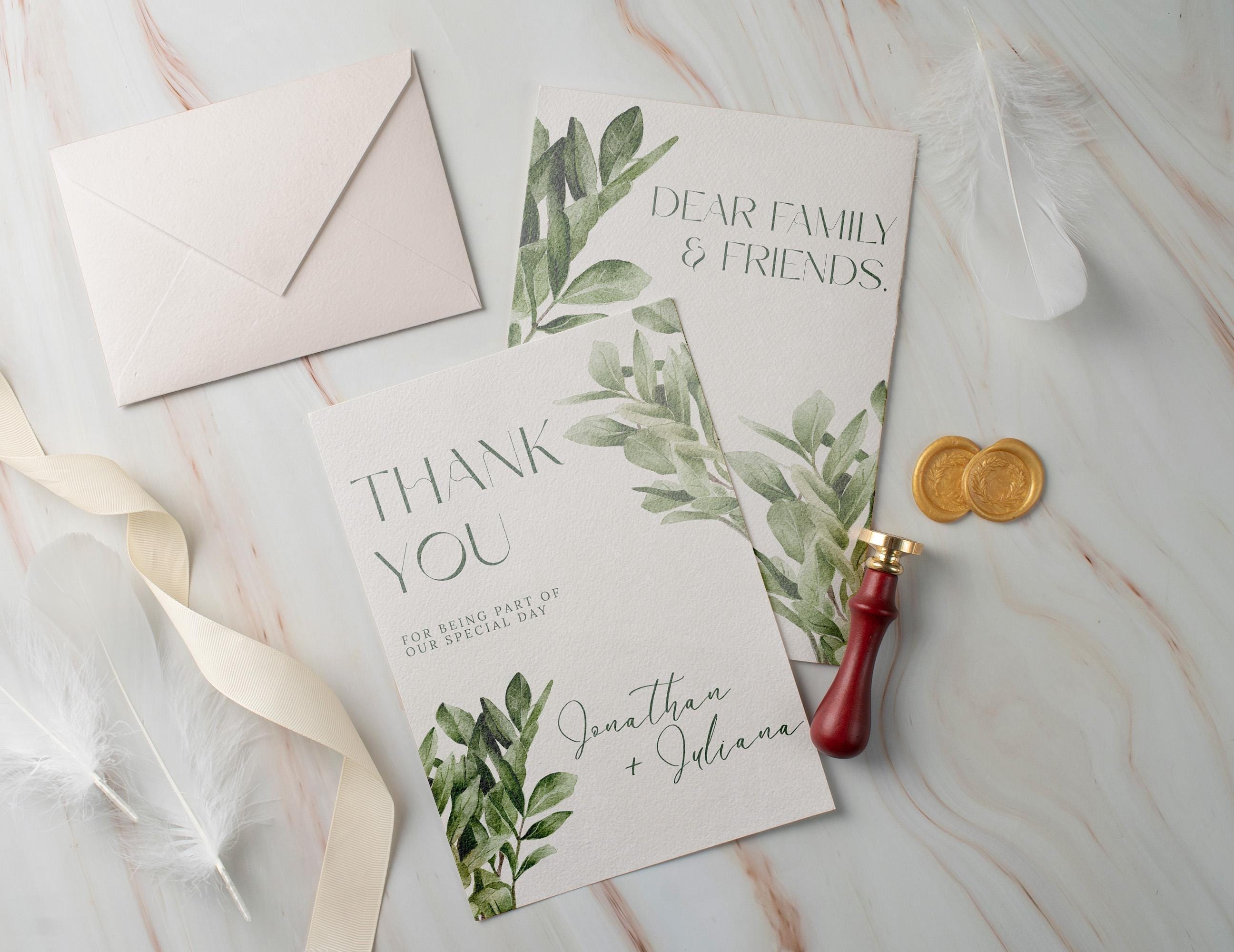 BeyzaLab Greenery Thank You Cards