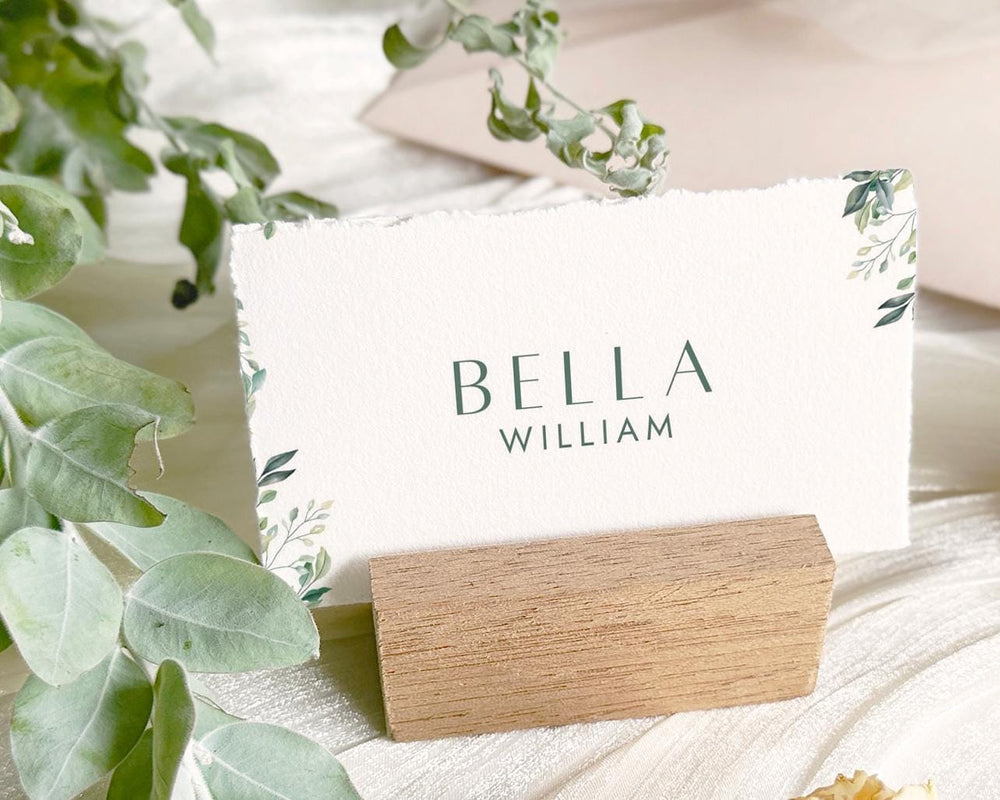BeyzaLab Greenery Wedding Place Cards
