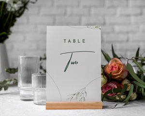 BeyzaLab Greenery Wedding Table Numbers