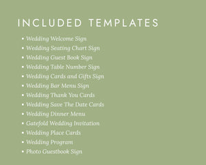 BeyzaLab Greenery Wedding Template Bundle