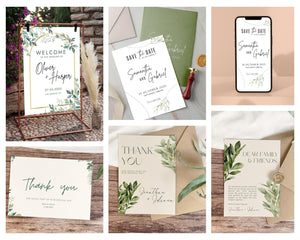 BeyzaLab Greenery Wedding Template Bundle