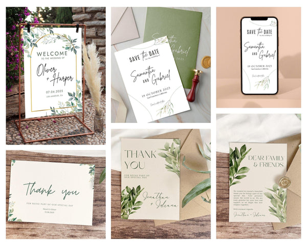 BeyzaLab Greenery Wedding Template Bundle