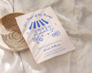 Instant Download - Canva Template Hand Drawn Fresh Off The Market Invitation