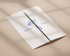 BeyzaLab Hand Drawn Gatefold Wedding Invitation