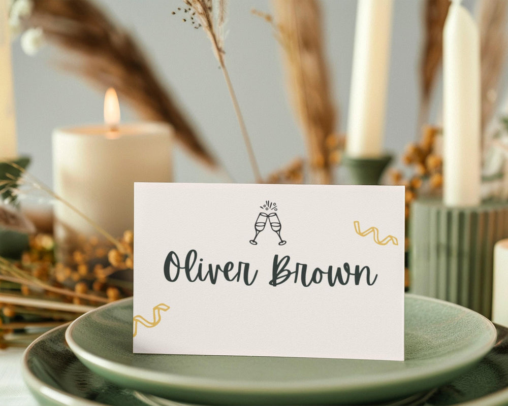 BeyzaLab Hand Drawn Wedding Place Cards