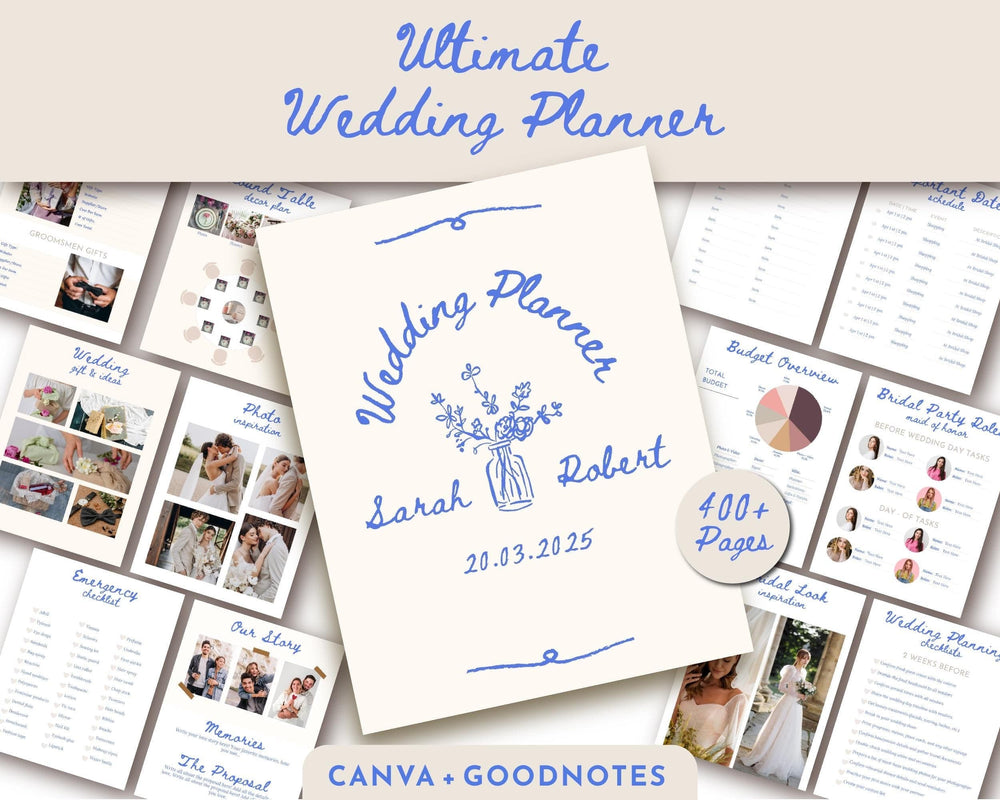 BeyzaLab Hand Drawn Wedding Planner Bundle