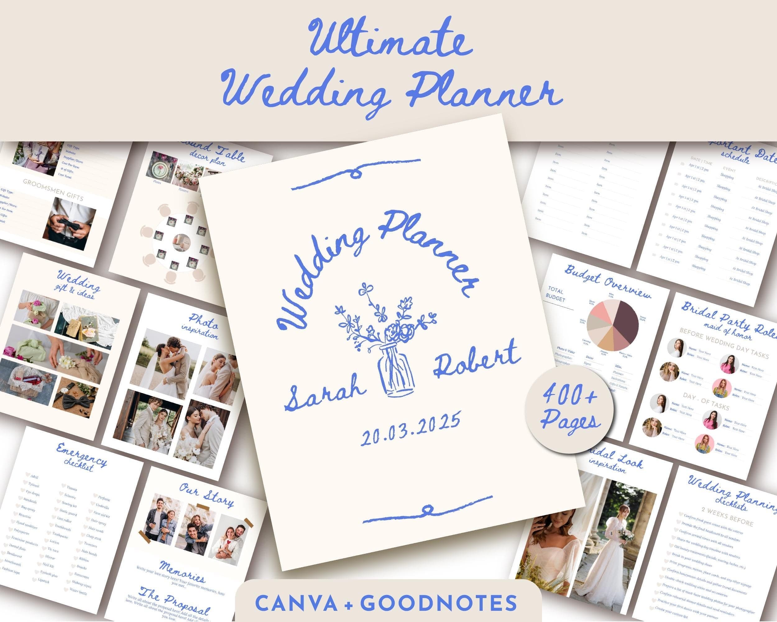 BeyzaLab Hand Drawn Wedding Planner Bundle