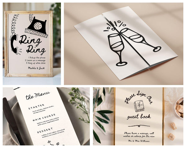 BeyzaLab Hand Drawn Wedding Template Bundle