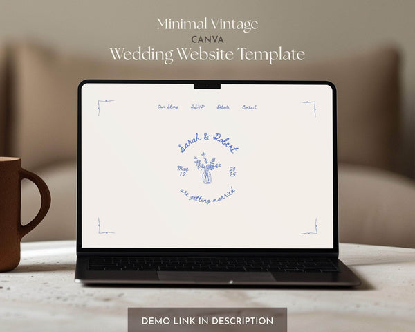 BeyzaLab - Canva Template Hand Drawn Wedding Website Invite