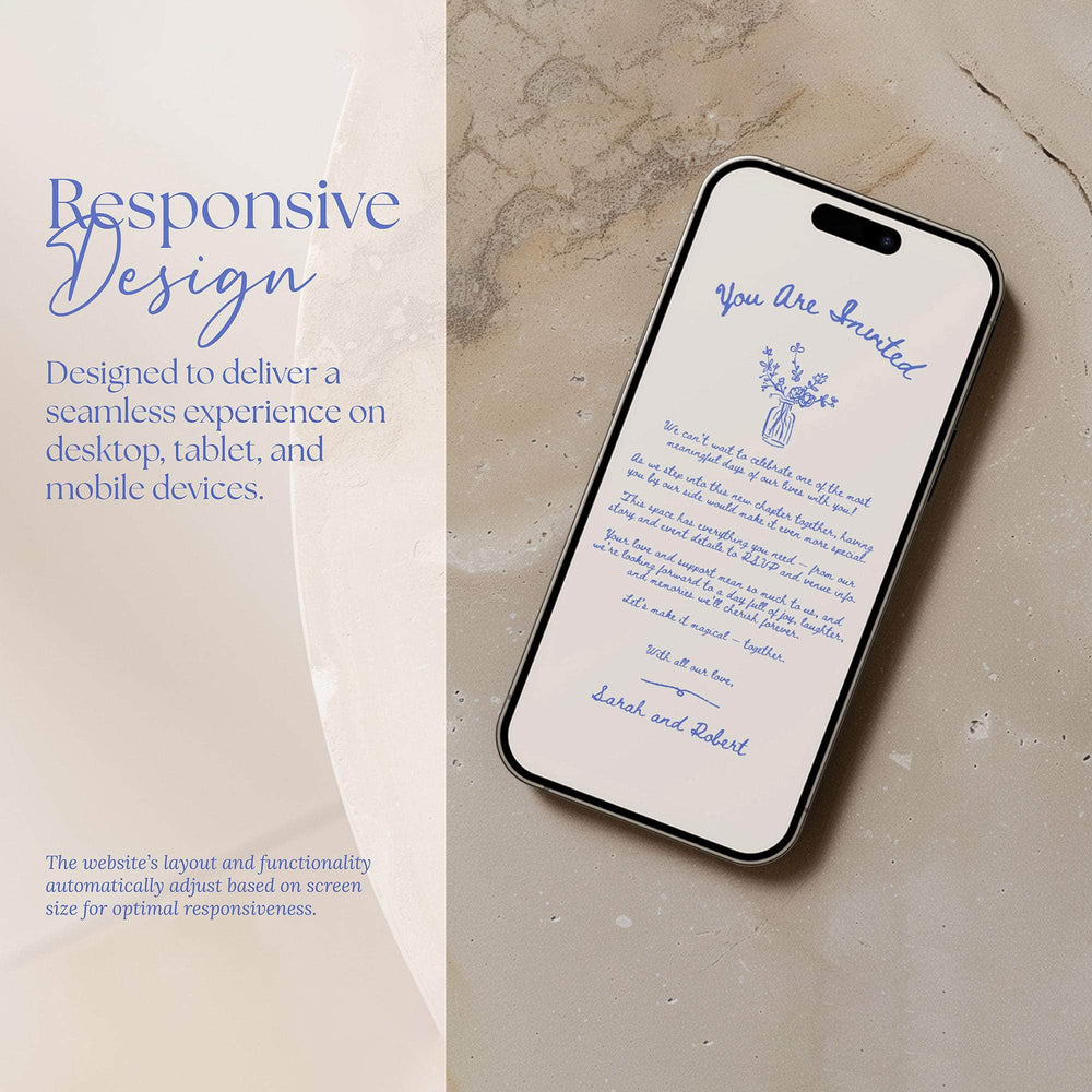 BeyzaLab - Canva Template Hand Drawn Wedding Website Invite