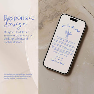 Instant Download - Canva Template Hand Drawn Wedding Website Invite