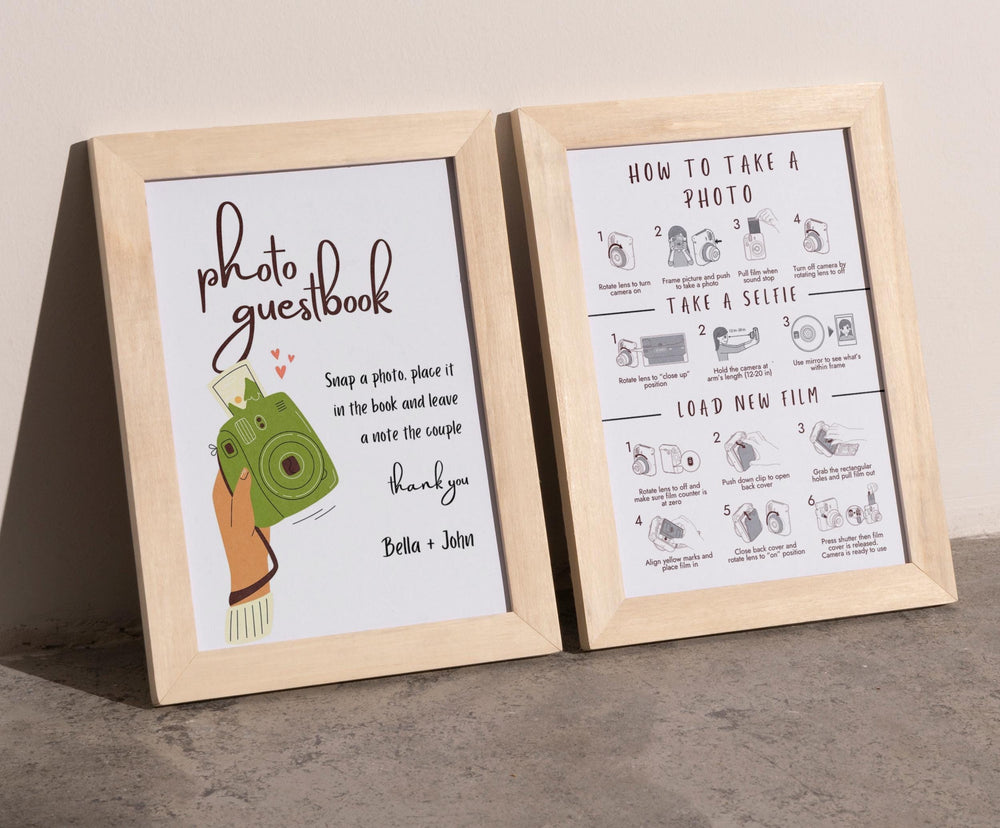 BeyzaLab Instax Guest Book Sign Template