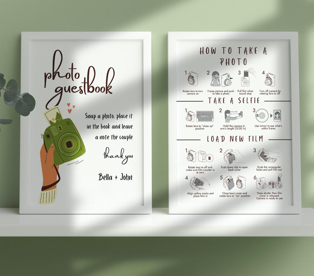 BeyzaLab Instax Guest Book Sign Template