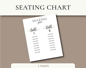 Goodnotes & Canva Template Interactive Seating Planner