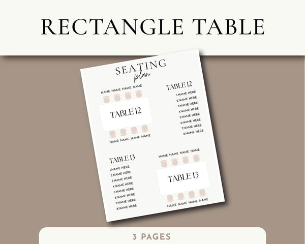 Goodnotes & Canva Template Interactive Seating Planner