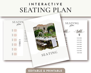 Goodnotes & Canva Template Interactive Seating Planner
