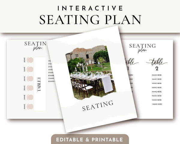 Goodnotes & Canva Template Interactive Seating Planner