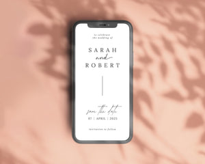 BeyzaLab Minimal Save The Date Evite